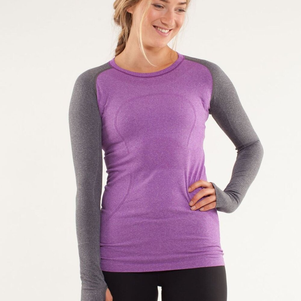 Lululemon Swiftly Tech Long Sleeve Tender Violet Black 4